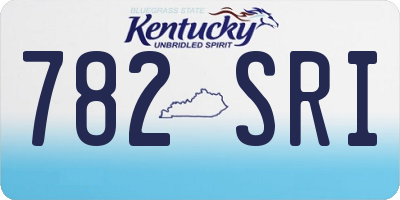 KY license plate 782SRI