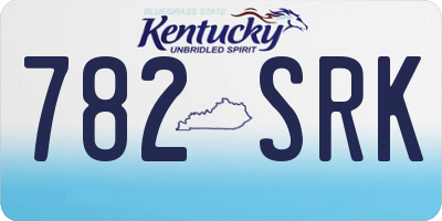 KY license plate 782SRK