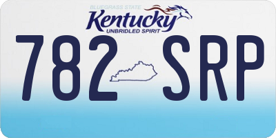 KY license plate 782SRP