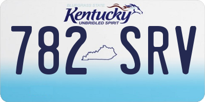 KY license plate 782SRV