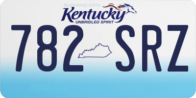 KY license plate 782SRZ