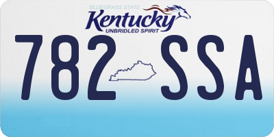 KY license plate 782SSA