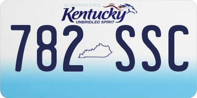 KY license plate 782SSC