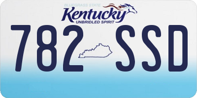 KY license plate 782SSD