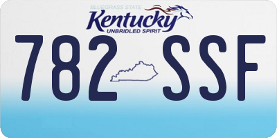 KY license plate 782SSF