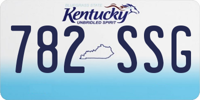 KY license plate 782SSG