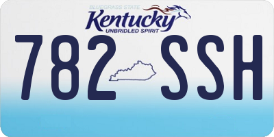 KY license plate 782SSH