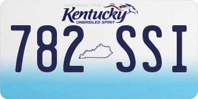 KY license plate 782SSI
