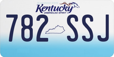 KY license plate 782SSJ