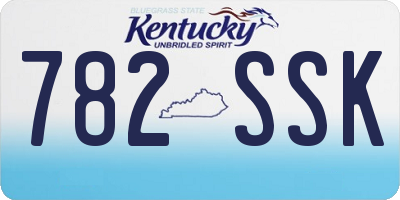 KY license plate 782SSK