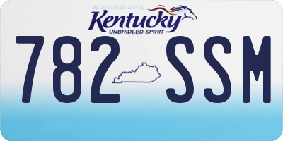 KY license plate 782SSM