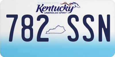 KY license plate 782SSN