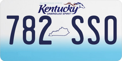 KY license plate 782SSO