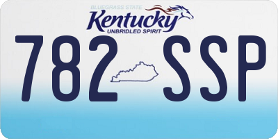 KY license plate 782SSP