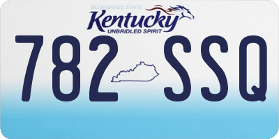 KY license plate 782SSQ