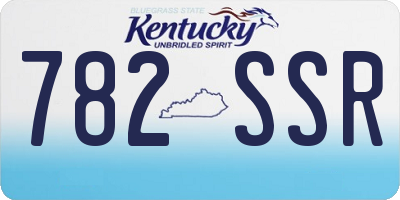 KY license plate 782SSR