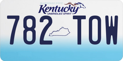 KY license plate 782TOW