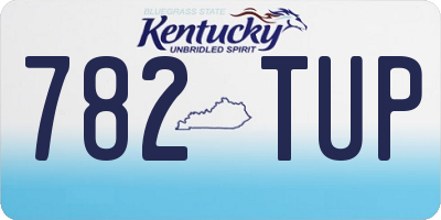 KY license plate 782TUP