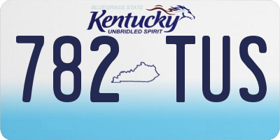 KY license plate 782TUS