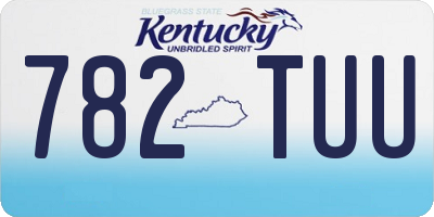KY license plate 782TUU