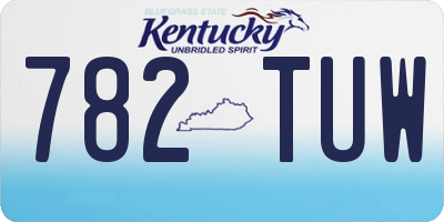 KY license plate 782TUW