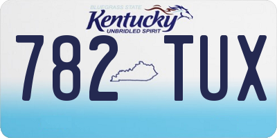KY license plate 782TUX
