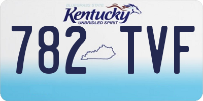 KY license plate 782TVF