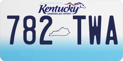 KY license plate 782TWA