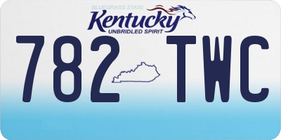 KY license plate 782TWC