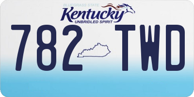 KY license plate 782TWD