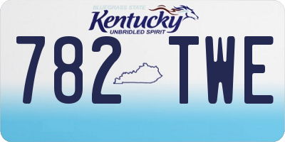 KY license plate 782TWE
