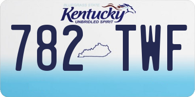 KY license plate 782TWF