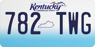 KY license plate 782TWG