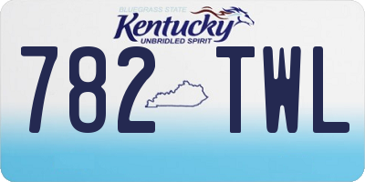 KY license plate 782TWL