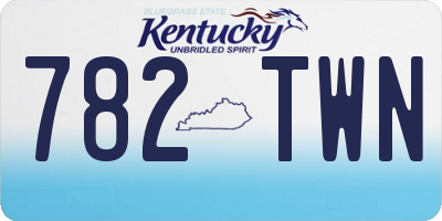 KY license plate 782TWN