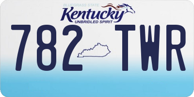 KY license plate 782TWR