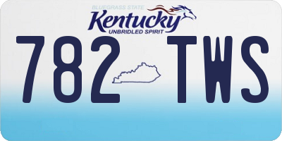 KY license plate 782TWS