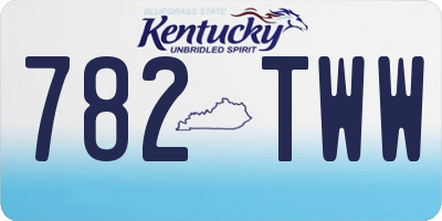 KY license plate 782TWW