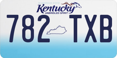 KY license plate 782TXB
