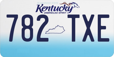 KY license plate 782TXE