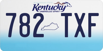 KY license plate 782TXF