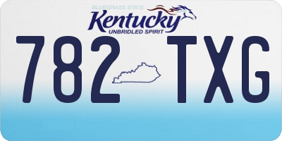 KY license plate 782TXG