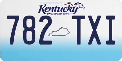 KY license plate 782TXI