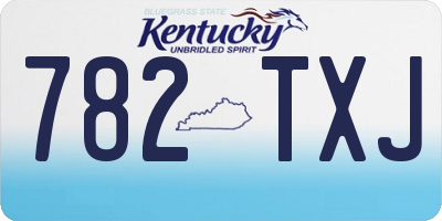 KY license plate 782TXJ