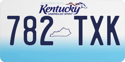 KY license plate 782TXK