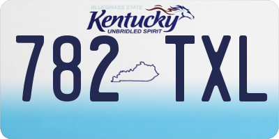 KY license plate 782TXL