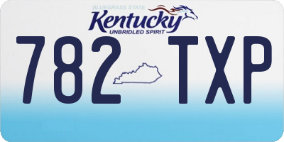 KY license plate 782TXP