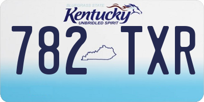KY license plate 782TXR