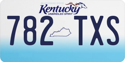 KY license plate 782TXS