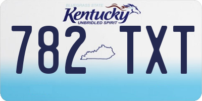 KY license plate 782TXT
